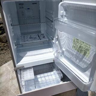 極美品 2018年製 SHARP プラズマクラスター/ガラスドア 冷蔵庫 137㍑(取説