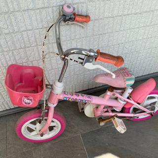 【取引終了】子供用自転車、キティちゃん