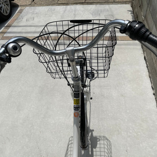 マルイシ サイクル 6段ギア 26インチ 白 自転車 中古