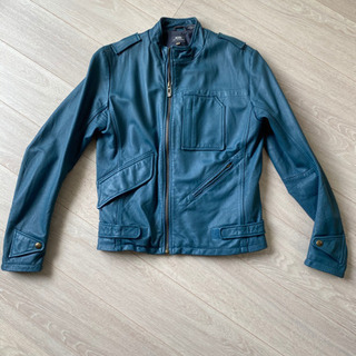 G-STAR ライダース　レザージャケット　牛皮　ブルー　Mサイズ G-STAR ライダース レザージャケット 牛皮 ブルー Mサイズ