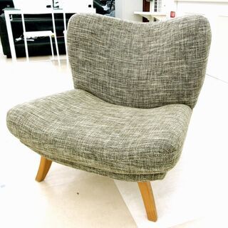 札幌市発 程度良好 無垢材家具 SabiSabi/サビサビ 2人掛けソファ 1掛けソファ オットマン 3点セット ファブリック 旭川家具