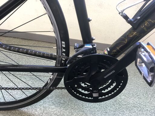 クロスバイク】27インチ 24段変速ギア：ブラック