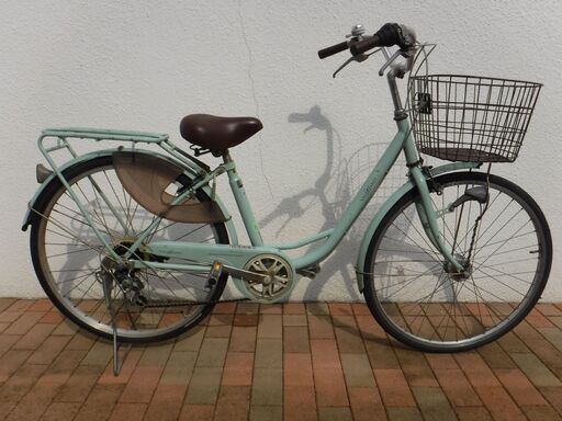 6段変速\u0026オートライト付き ママチャリ 中古自転車 335