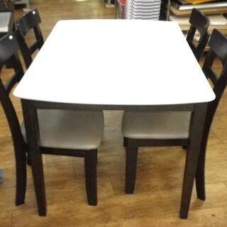 4人掛け ダイニングセット テーブル イス 天板エナメル調 食卓テーブル 椅子 いす 家具 札幌 厚別店