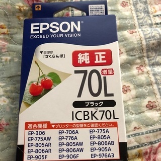 EPSON純正インクカートリッジICBK70L