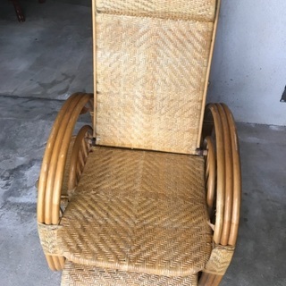 リクライニング籐椅子