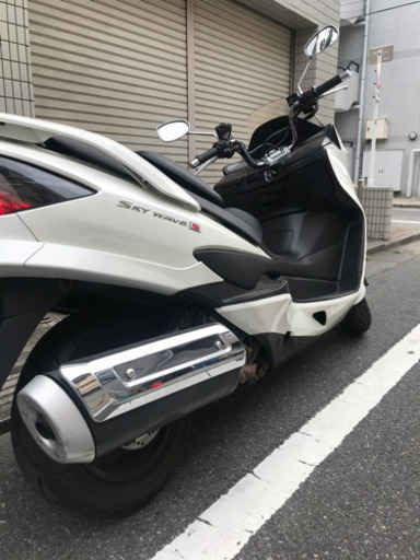 スカイウェイブ 250cc CJ44A、自賠責R3年9/8まで付いてます。グリップ