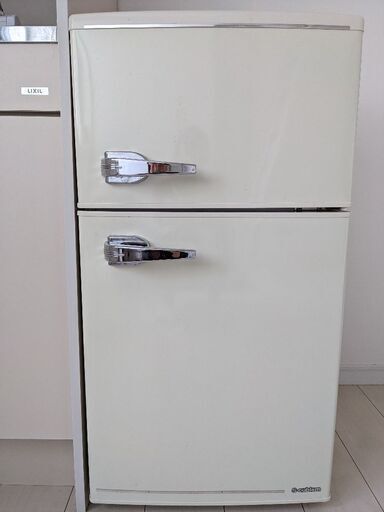 2ドアレトロ冷凍/冷蔵庫 85L レトロデザイン