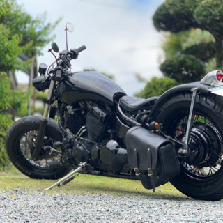 車検満タン2年付き‼️大人気の400ccドラッグスター ‼️ブラックアウト・ニュースクールカスタム‼️ストレッチパーツ‼️映画Hi&Low風‼️メンテナンスフリー空冷＆ドライブシャフト‼️バイク・オートバイ・中型・400cc・アメリカン・アメリカ・中免