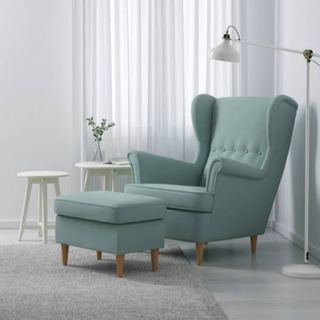 引取限定】STRANDMON IKEA イケア オットマン付き 一人用 ウィング