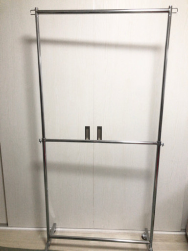 ハンガーラック 2段　耐荷重116キロ！コートハンガー パイプハンガー