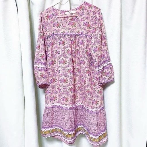 アナザーエディション花柄ピンクチロリアンワンピース Kiki 巣鴨の服 ファッションの中古 古着あげます 譲ります ジモティーで不用品の処分