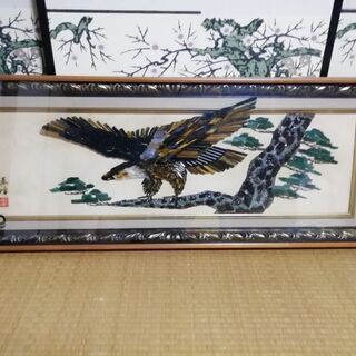 【ネット決済】貴石画の額　(山梨県貴石画工芸品)