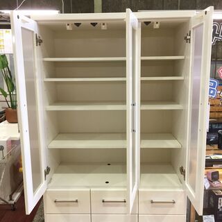 愛品館市原店】3枚扉食器棚【管理007012ｰ104】