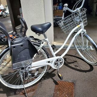 【美品】サイクルあさひ　ママチャリ　26インチ　自転車　白