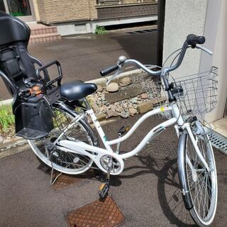 美品】サイクルあさひ ママチャリ 26インチ 自転車 白