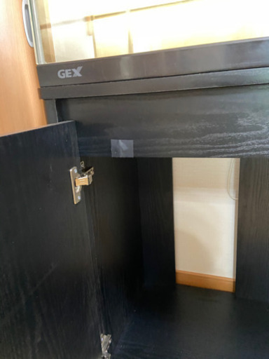 GEX90センチ水槽、コトブキ水槽台、上部フィルターポンプなし、GEX2灯