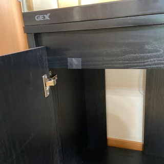 GEX90センチ水槽、コトブキ水槽台、上部フィルターポンプなし、GEX2灯ライトのセット