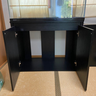 GEX90センチ水槽、コトブキ水槽台、上部フィルターポンプなし、GEX2灯ライトのセット