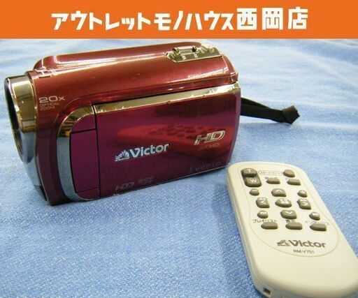 ビクター/Victor Everio(エブリオ) ハイビジョンデジタルビデオカメラ HDDタイプ ルージュレッド GZ-HD300 西岡店
