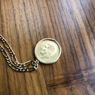 ヴィンテージ コインネックレス　k21/k18 ブレスレット　ゴールド