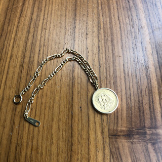 ヴィンテージ コインネックレス　k21/k18 ブレスレット　ゴールド