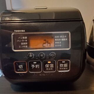 【ネット決済・配送可】東芝3合炊飯器(黒)