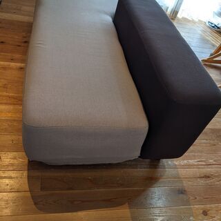 【値下げ】無印良品 ソファーベンチ（足・カバー付き）