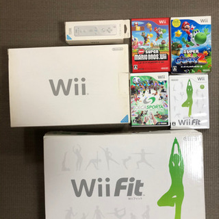 【ネット決済】Wii本体・Wii Fit 箱付き　Wiiリモコン...