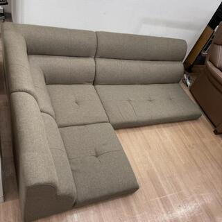 ローソファ 3人掛け L字 こたつ併用可 ブラウン YCS150006BR 定価21780円