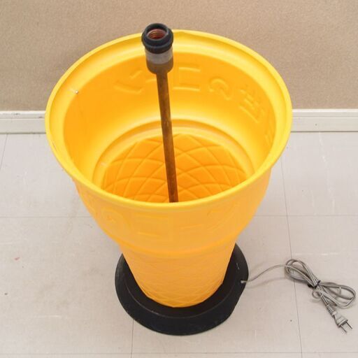 日世のコーン 特大 業務用 ソフトクリーム ディスプレイ 看板 照明