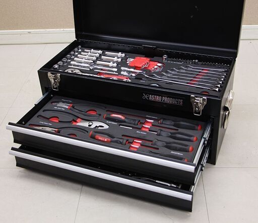 アストロプロダクツ ハンドツール 工具 上開き 2段引き出し 工具箱 セットツールセットブラック TS193(HD920mwxY)