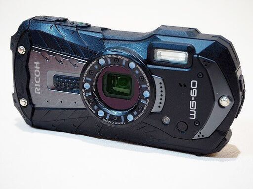 【苫小牧バナナ】RICOH/リコー デジタルカメラ WG-60 ブラック 本格防水・耐衝撃・防塵・耐寒 アウトドアモニター採用 動作OK♪
