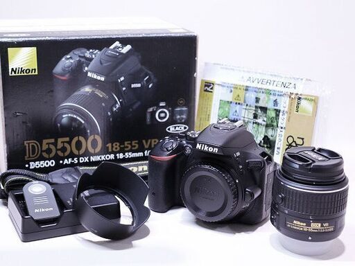 【苫小牧バナナ】美品 Nikon D5500 18-55 VR Ⅱ Kit AF-S DX NIKKOR 18-55mm f/3.5-5.6G 外観綺麗 ニコン デジタル一眼カメラ♪