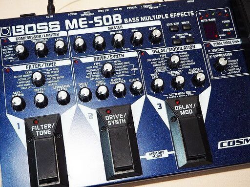 【苫小牧バナナ】BOSS/ボス ベース用 マルチエフェクター ME-50B Bass Multiple Effects 説明書 ACアダプタ付き♪