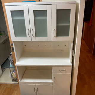 【ネット決済】レンジボード付き食器棚