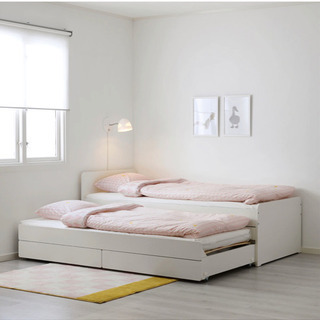 家具 【美品】IKEA SLÄKT スレクトベッド&マットレスセット