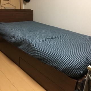 【ネット決済】収納付きシングルベッド 1万円(元値約6万円)