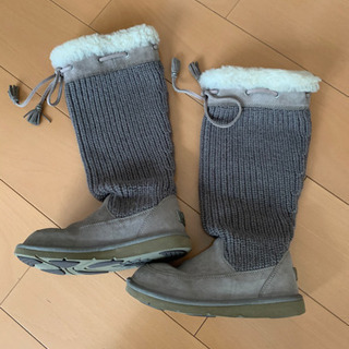 UGG アグ ボア&リブニット ブーツ 22㎝ USA 5