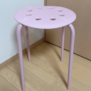 IKEA 丸椅子 ピンク