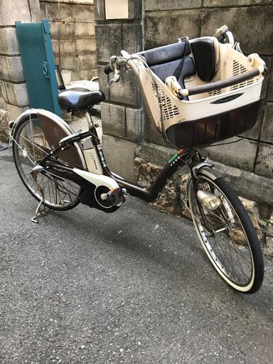 ブリヂストン　アンジェリーノアシスタ　電動アシスト自転車　実働品　前子乗せつき