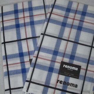 未使用☆renoma レノマ ハンカチ 2枚 綿100%