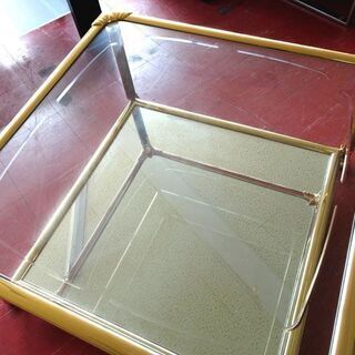 高級家具★☆スペイン製☆★アンティーク ガラステーブル センターテーブル 西洋風