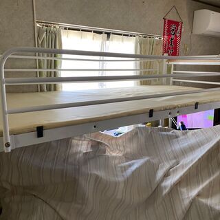 中古 LOWYA ロフトベッド 白