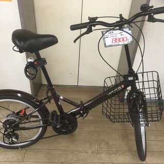 【折りたたみ自転車】SHIMANO SIS EQUIPPED 6段変速 20インチ：ブラウン
