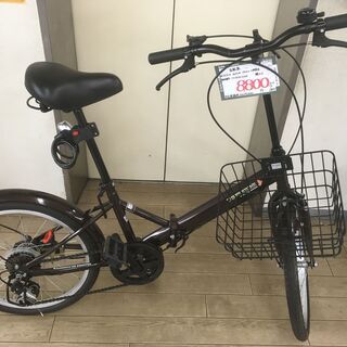 折りたたみ自転車】SHIMANO SIS EQUIPPED 6段変速 20インチ：ブラウン