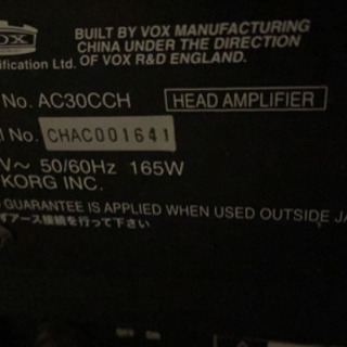 【ギター用ヘッドアンプ】 VOX AC30CCH 真空管アンプ