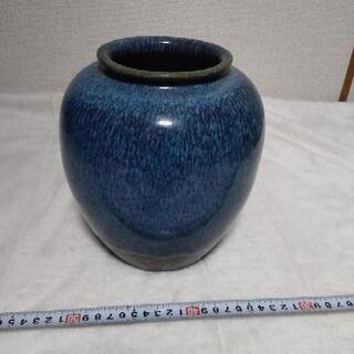 花器 深い青 花瓶 壺