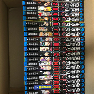 鬼滅の刃全23巻、20巻特装版ポストカード全16種、23巻同梱版:Qposket製4体セット(フィギュア全長約7㎝)特製付属パーツ6点付き