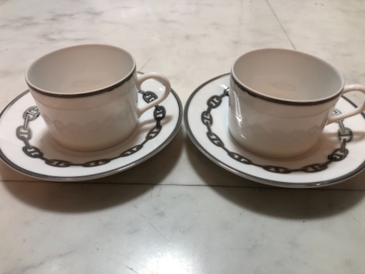 エルメス シェーヌダンクル  カップ＆ソーサー2客